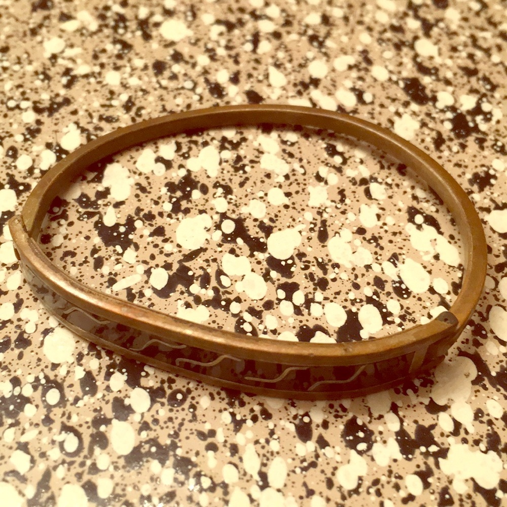Vintage Black & Bronze Bracelet